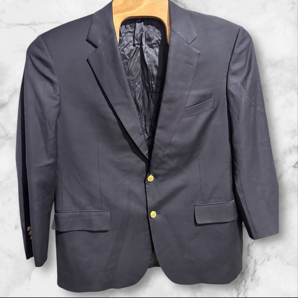 Brooks Brothers Loro Piana Blazer 46 Country‎ Club Wool Gold Button Jacket